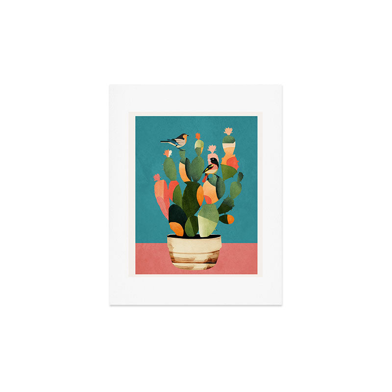 Cactus and Birds 2 Art Print Gallery Image 3