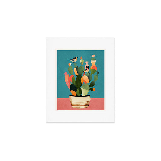 Cactus and Birds 2 Art Print Gallery Image 1