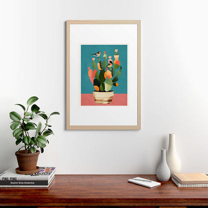 Cactus and Birds 2 Framed Art Print Gallery Image 48