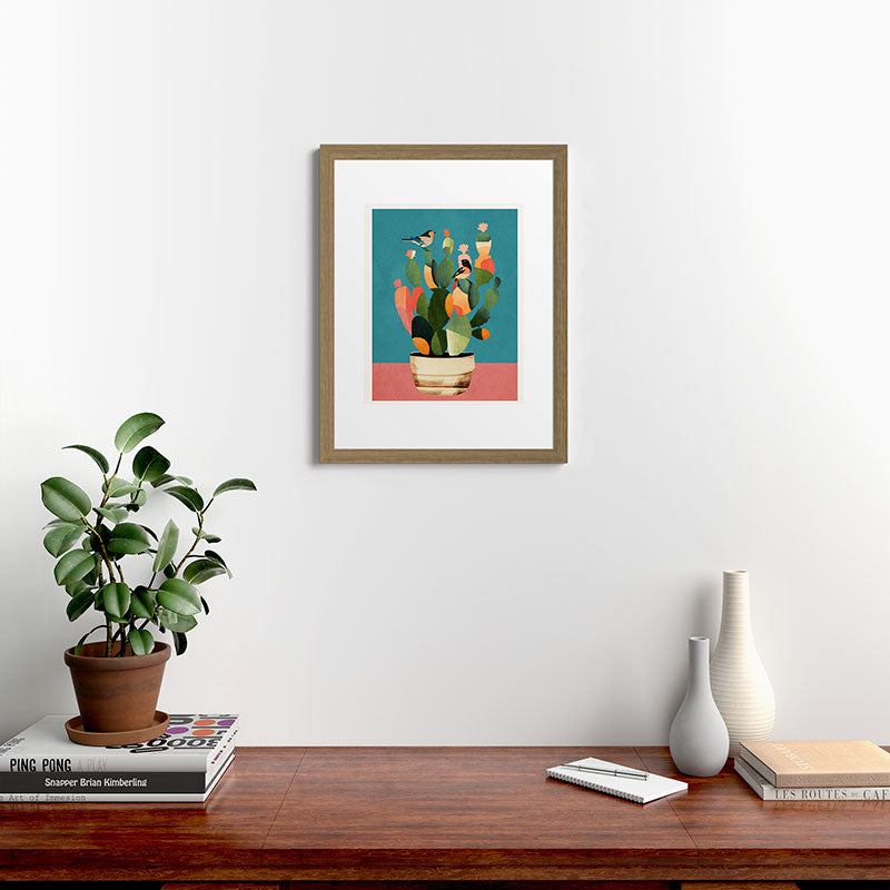 Cactus and Birds 2 Framed Art Print Gallery Image 40