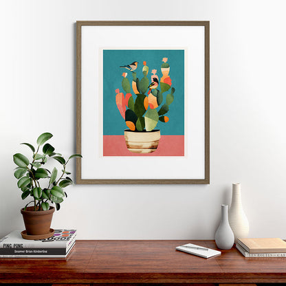 Cactus and Birds 2 Framed Art Print Gallery Image 42
