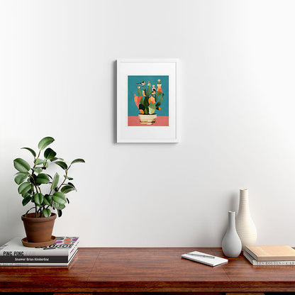 Cactus and Birds 2 Framed Art Print Gallery Image 24
