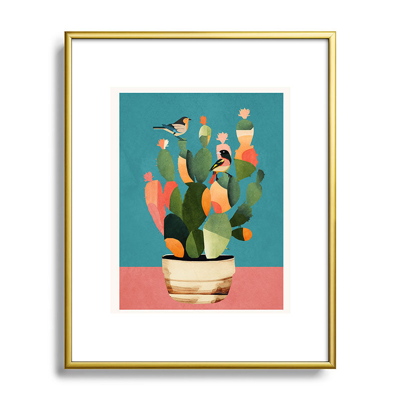 Cactus and Birds 2 Framed Art Print Gallery Image 88
