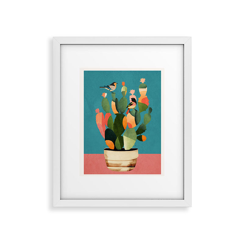 Cactus and Birds 2 Framed Art Print Gallery Image 23
