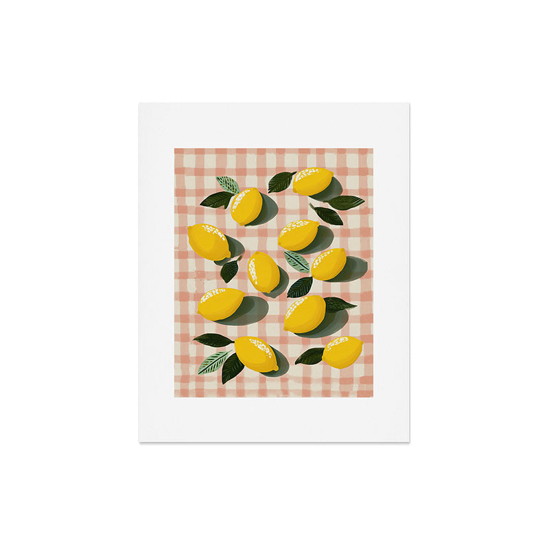 Lemon Picnic Still Life Art Print Gallery Image 4