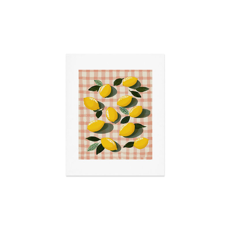 Lemon Picnic Still Life Art Print Gallery Image 1
