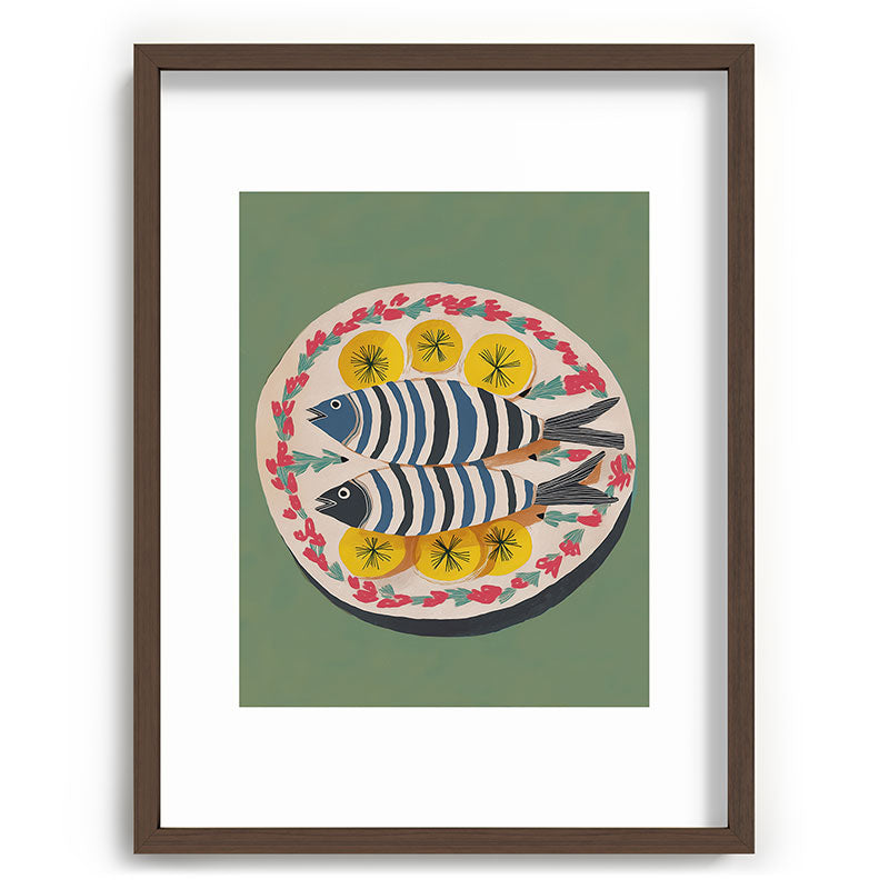 Mediterranean Fish Plate Framed Art Print Gallery Image 66