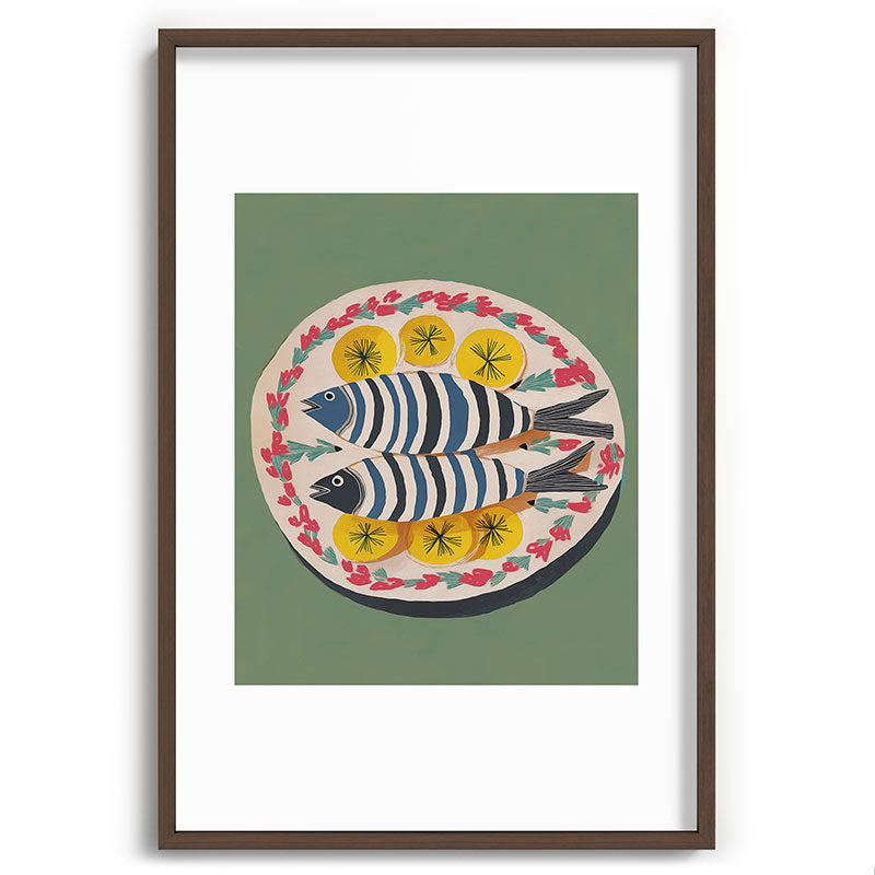 Mediterranean Fish Plate Framed Art Print Gallery Image 68