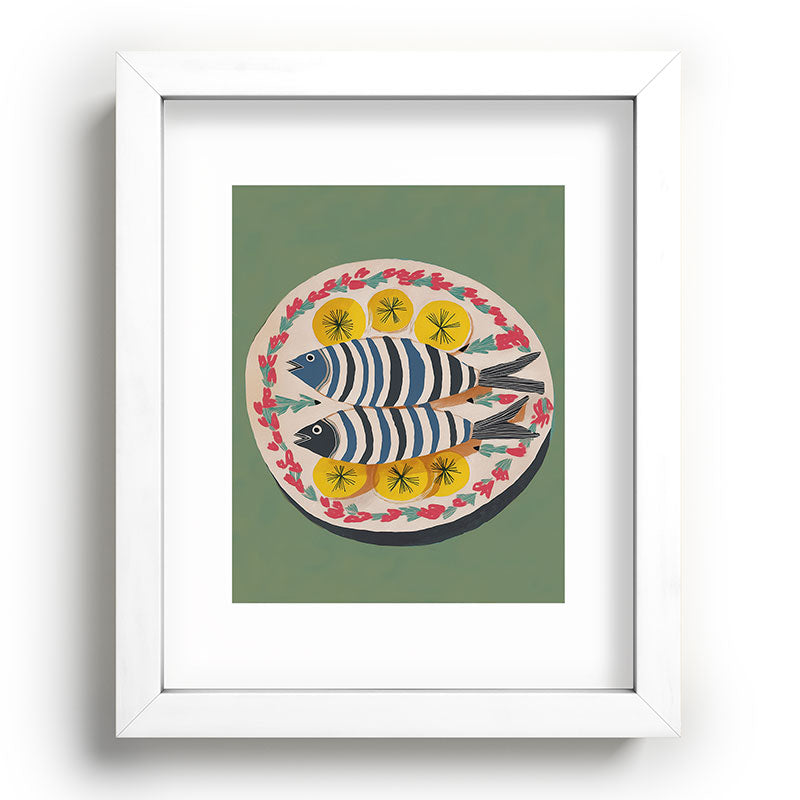 Mediterranean Fish Plate Framed Art Print Gallery Image 75