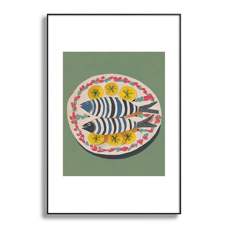 Mediterranean Fish Plate Framed Art Print Gallery Image 86