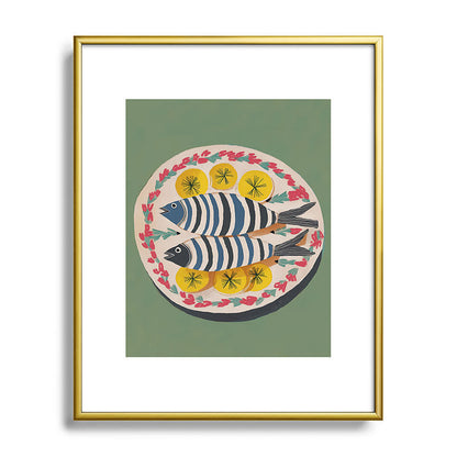 Mediterranean Fish Plate Framed Art Print Gallery Image 88
