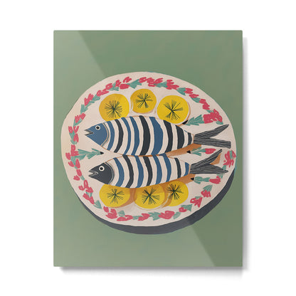 Mediterranean Fish Plate Metal Print Gallery Image 4