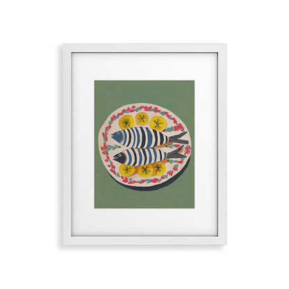 Mediterranean Fish Plate Framed Art Print Gallery Image 22