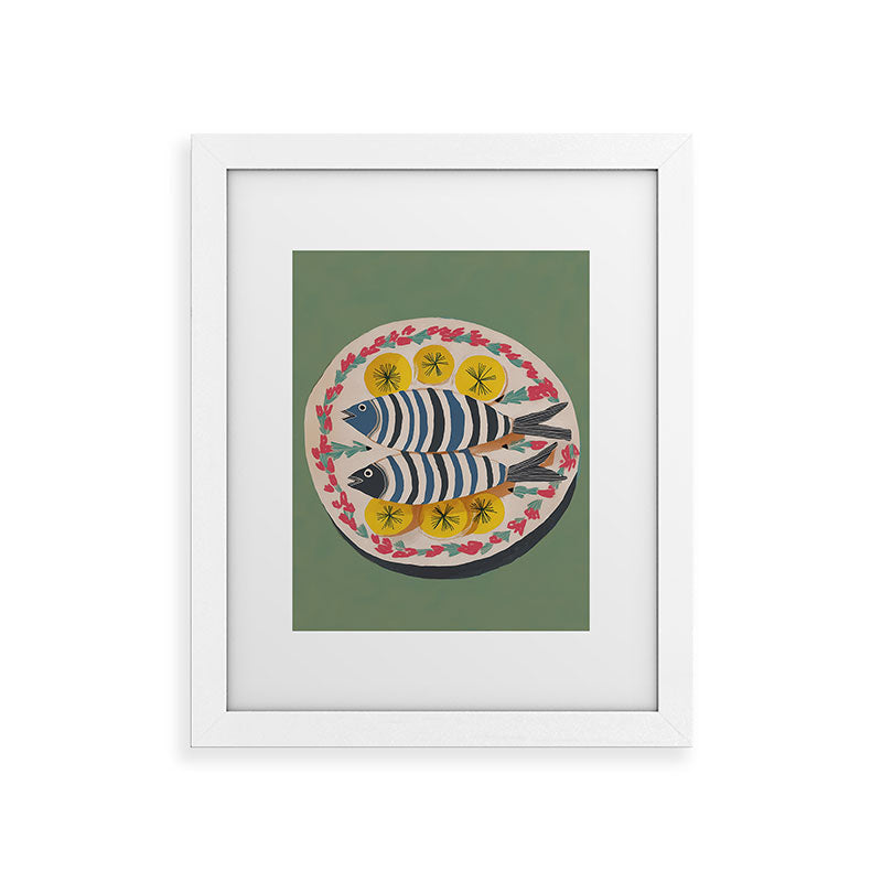 Mediterranean Fish Plate Framed Art Print Gallery Image 53
