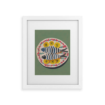 Mediterranean Fish Plate Framed Art Print Gallery Image 54