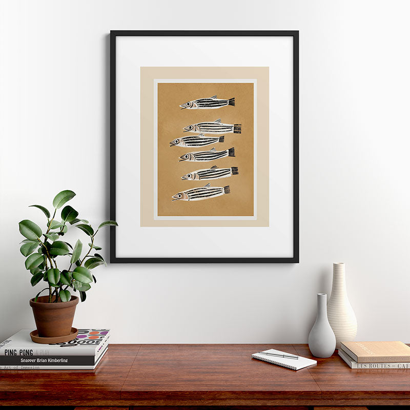 Minimal Fish Study Framed Art Print Gallery Image 7