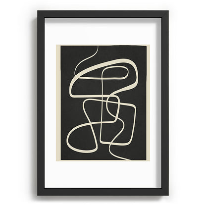 Modern Abstract Lines - Noir Framed Art Print Gallery Image 59