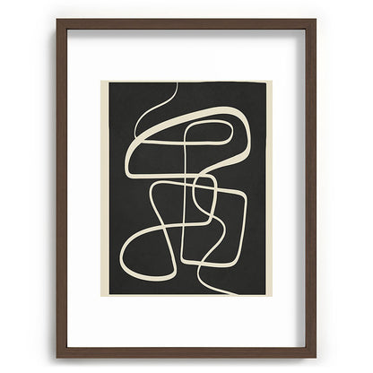 Modern Abstract Lines - Noir Framed Art Print Gallery Image 66