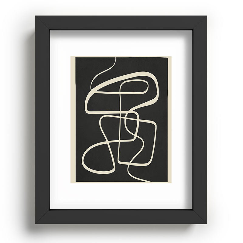 Modern Abstract Lines - Noir Framed Art Print Gallery Image 58