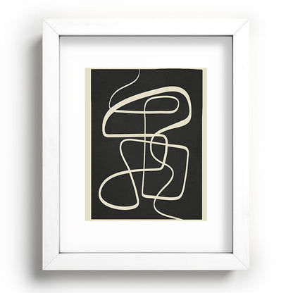 Modern Abstract Lines - Noir Framed Art Print Gallery Image 76