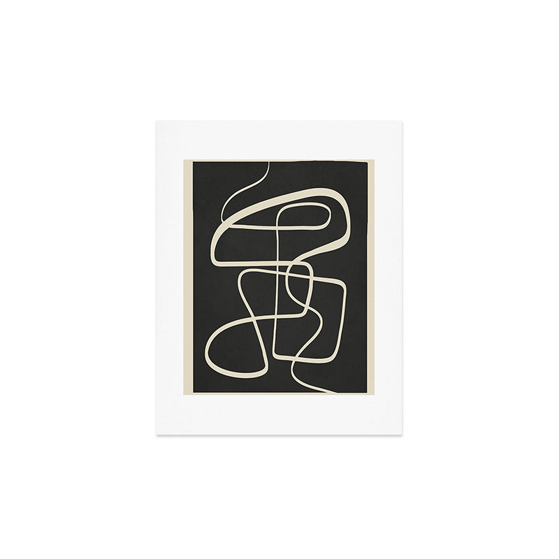 Modern Abstract Lines - Noir Art Print Gallery Image 3