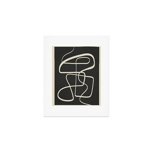 Modern Abstract Lines - Noir Art Print Gallery Image 1