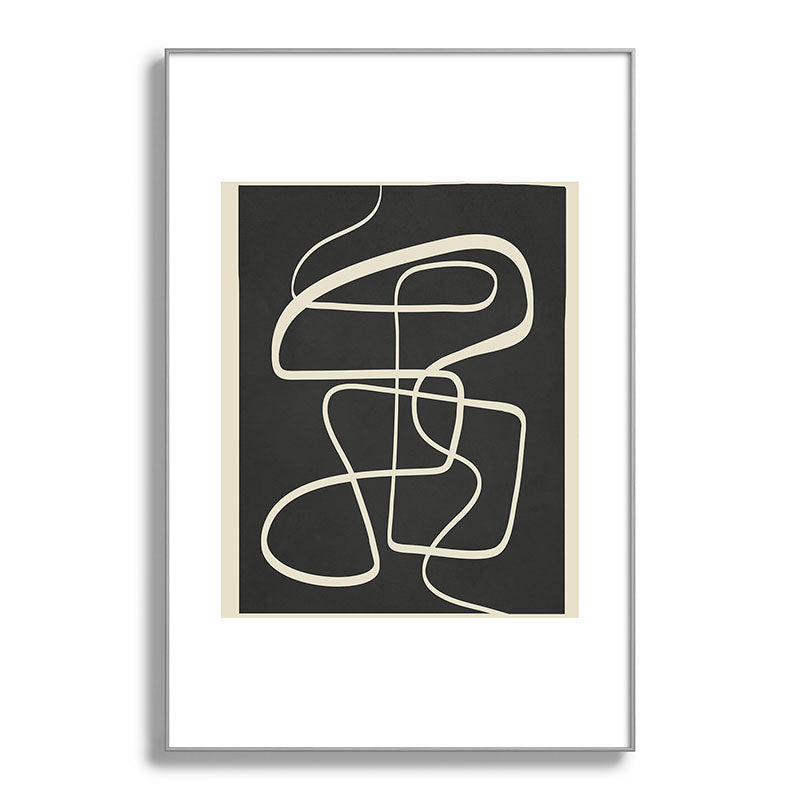 Modern Abstract Lines - Noir Framed Art Print Gallery Image 100