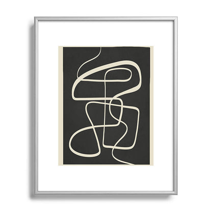 Modern Abstract Lines - Noir Framed Art Print Gallery Image 95