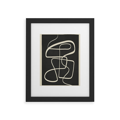 Modern Abstract Lines - Noir Framed Art Print Gallery Image 29