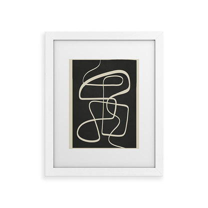 Modern Abstract Lines - Noir Framed Art Print Gallery Image 51