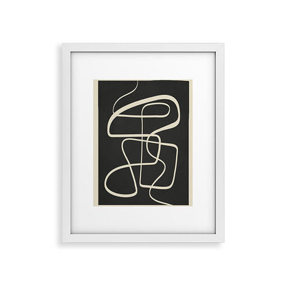 Modern Abstract Lines - Noir Framed Art Print Gallery Image 25