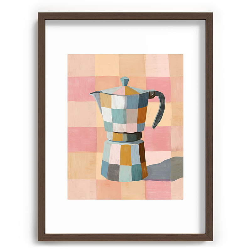 Patchwork Moka Pot Framed Art Print Gallery Image 67