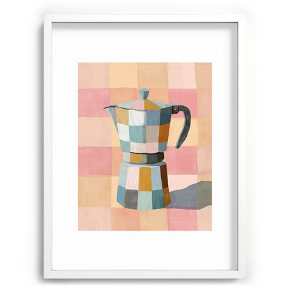 Patchwork Moka Pot Framed Art Print Gallery Image 78