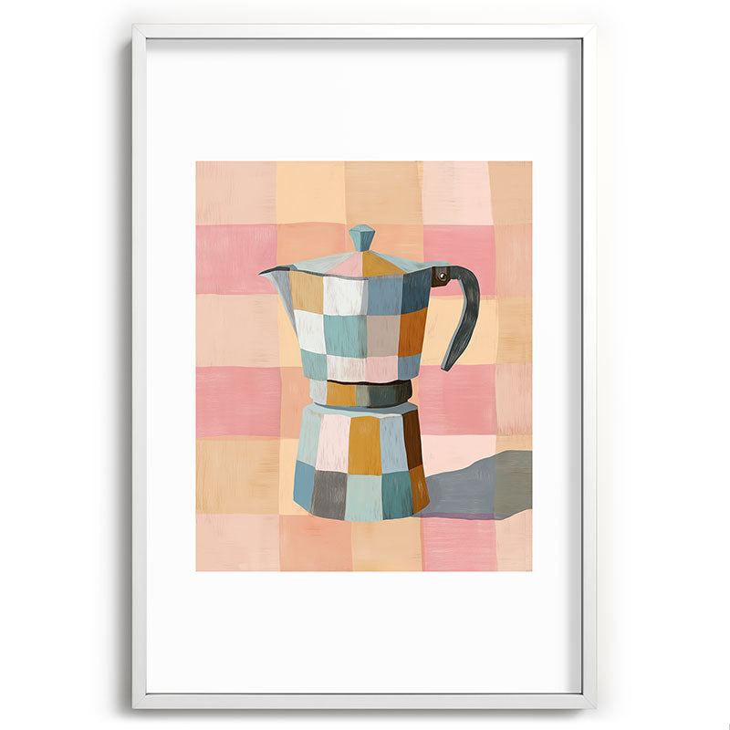 Patchwork Moka Pot Framed Art Print Gallery Image 80