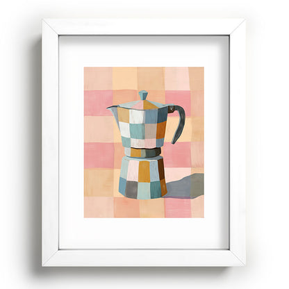 Patchwork Moka Pot Framed Art Print Gallery Image 76