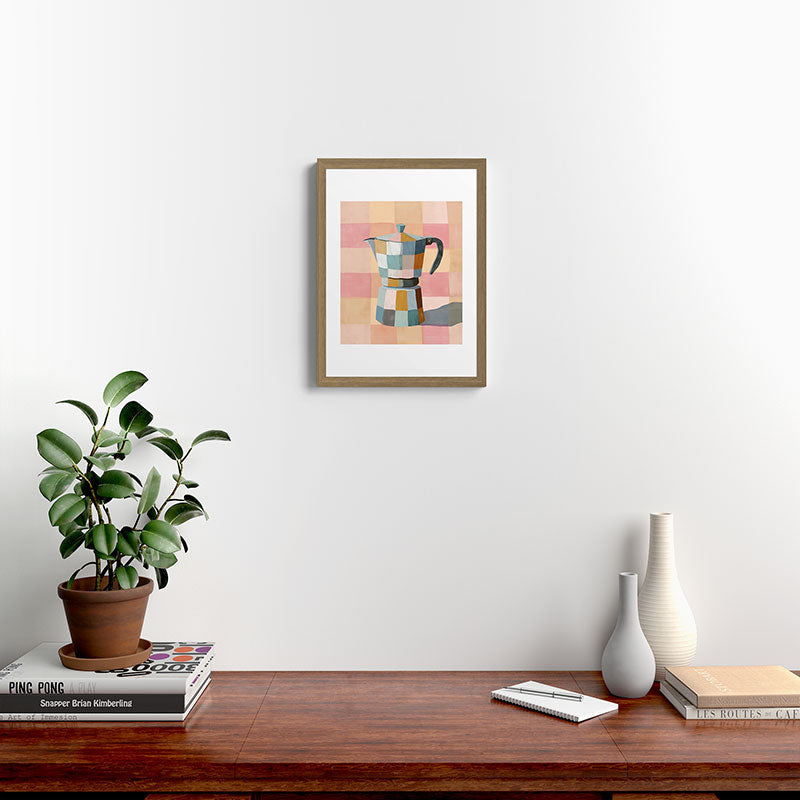 Patchwork Moka Pot Framed Art Print Gallery Image 10