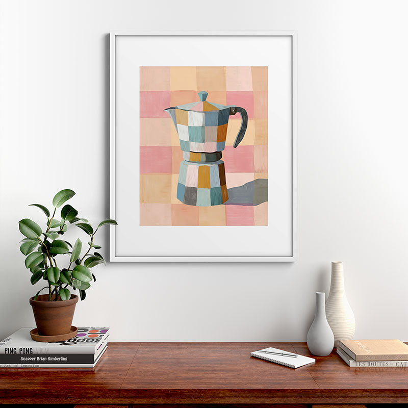 Patchwork Moka Pot Framed Art Print Gallery Image 28