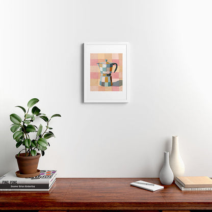 Patchwork Moka Pot Framed Art Print Gallery Image 24