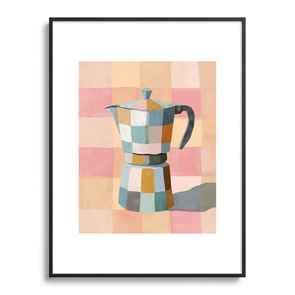 Patchwork Moka Pot Framed Art Print Gallery Image 84