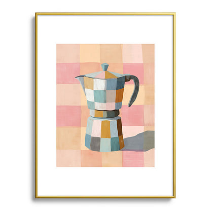 Patchwork Moka Pot Framed Art Print Gallery Image 91