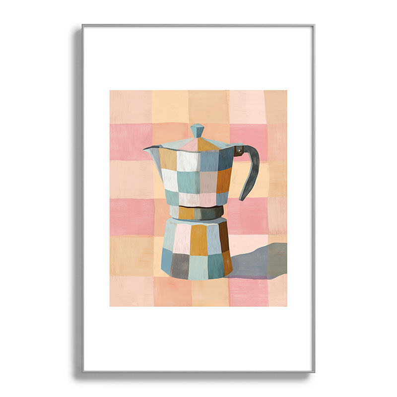 Patchwork Moka Pot Framed Art Print Gallery Image 100