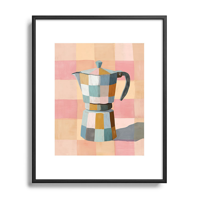 Patchwork Moka Pot Framed Art Print Gallery Image 81