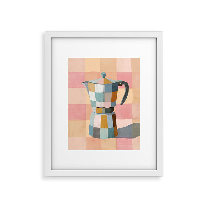 Patchwork Moka Pot Framed Art Print Gallery Image 22