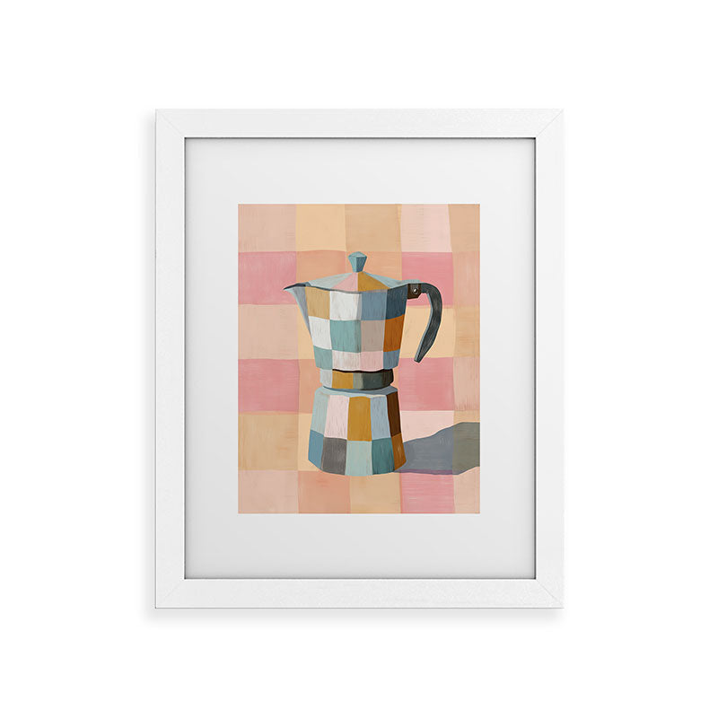 Patchwork Moka Pot Framed Art Print Gallery Image 50