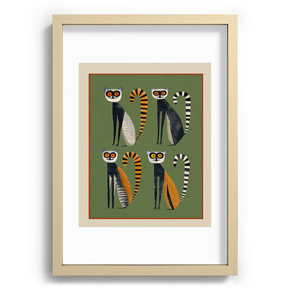 Striped Lemurs Framed Art Print Gallery Image 71