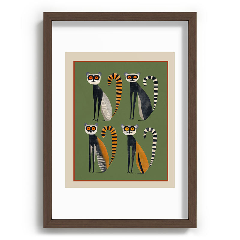 Striped Lemurs Framed Art Print Gallery Image 65