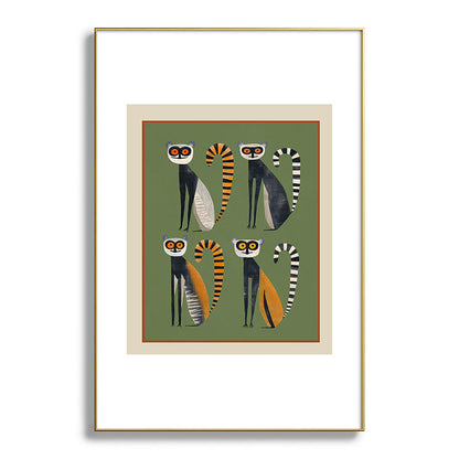 Striped Lemurs Framed Art Print Gallery Image 94