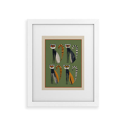 Striped Lemurs Framed Art Print Gallery Image 53