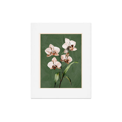 White Orchid Floral Art 4 Art Print Gallery Image 5