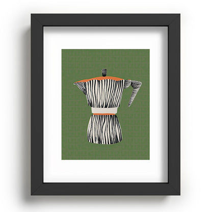 Zebra Moka in Olive Framed Art Print Gallery Image 58
